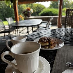 The French Manor Inn & Spa - Part of the complimentary breakfast on the terrace