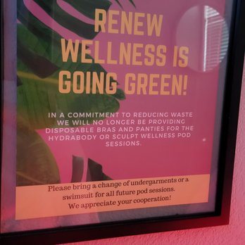 Renew Wellness Spa - Policy to help reduce waste - Body Contouring Near Me - Fresno, California Renew Wellness Spa - Policy to help reduce waste - Body Contouring Near Me - Fresno, California