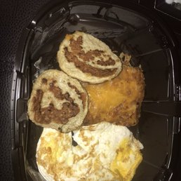 Fried eggs, turkey sausage, hash browns w/ cheese