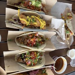 Fish n' Chips, Chicken Enchilada, Quesa Birria and Mexi-Cali Shrimp. Fish n' Chips, Chicken Enchilada, Quesa Birria and Mexi-Cali Shrimp.