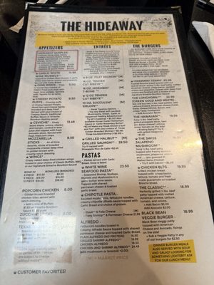 Menu photo 2 The HideAway Restaurant & Bar Battle Mountain, NV Menu photo 2 The HideAway Restaurant & Bar Battle Mountain, NV