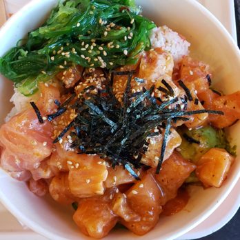 Poki One N Half - Large Salmon Poke Bowl - Poke Near Me - San Diego, California Poki One N Half - Large Salmon Poke Bowl - Poke Near Me - San Diego, California