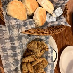 Cracker Barrel Old Country Store - Buttermilk Biscuits (4) & Country Fried Pickles