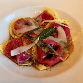 Blackbird Kitchen - Casonsei with roasted beet, ricotta, browned butter sage and poppy seeds - Italian Near Me - Bozeman, Montana