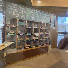 Menu and bagel options