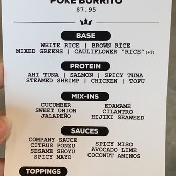 The Poké Company - Menu - Poke Near Me - Delray Beach, Florida The Poké Company - Menu - Poke Near Me - Delray Beach, Florida