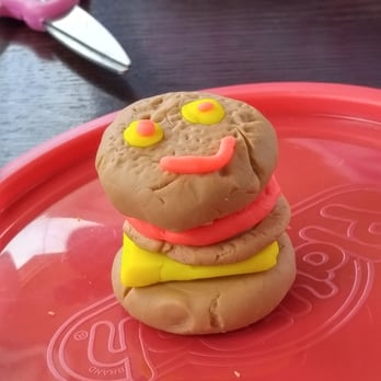 Wonder Burgers - My daughter made this version of the Wonder Burger mascot, without his cowboy hat. - Burgers Near Me - Pasadena, California