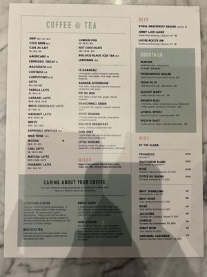 Menu photo 1 Persephone Bakery Wilson, WY