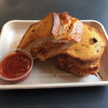 Burnt Crumbs - Spaghetti grilled cheese sandwich. DO NOT ORDER THIS SANDWICH. YOU WILL REGRET IT. - New American Near Me - Irvine, California