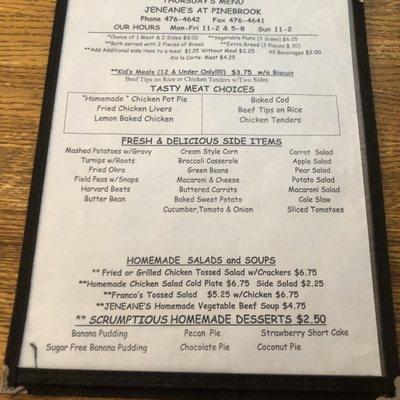 Menu photo 2 Jeneane's At Pinebrook Macon, GA