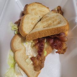 BLT.  He probably wont eat it. Sloppy AF