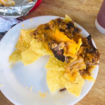 Real Deal Smoke House - Brisket nachos after we already tore into them. - Smokehouse Near Me - Challis, Idaho