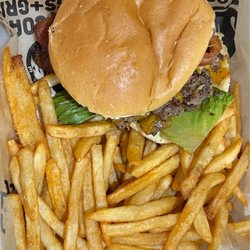 East Coast Wings + Grill - Burger and fries