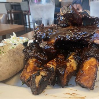 Tony Roma's Durham - Beef Ribs with baked potato and coleslaw. - American Near Me - Durham, North Carolina