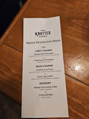 Menu photo 1 The Knotted Apron Portland, ME Menu photo 1 The Knotted Apron Portland, ME