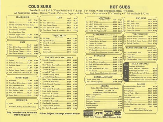 Menu photo 7 TJ's Submarine La Puente, CA Menu photo 7 TJ's Submarine La Puente, CA