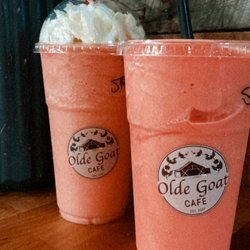 Olde Goat Cafe - Strawberry blended redbull special