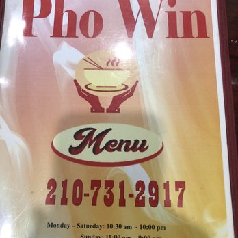 Pho Win - Menu photo1 - Vietnamese Near Me - San Antonio, Texas Pho Win - Menu photo1 - Vietnamese Near Me - San Antonio, Texas