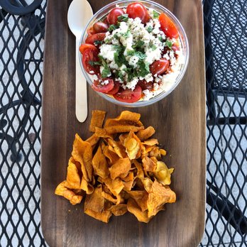 Austin Tea Xchange Cafe - Savory tomato, red pepper, feta, and basil yogurt bowl - Cafes Near Me - Austin, Texas Austin Tea Xchange Cafe - Savory tomato, red pepper, feta, and basil yogurt bowl - Cafes Near Me - Austin, Texas