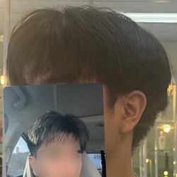 Haircut before/after