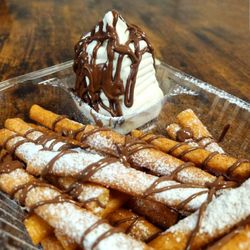 Miller's Cream 'n Dough - Funnel Fries and ice cream
