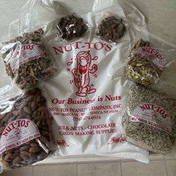 Walnuts, almonds, pistachios, sunflower seeds and peanut clusters Walnuts, almonds, pistachios, sunflower seeds and peanut clusters