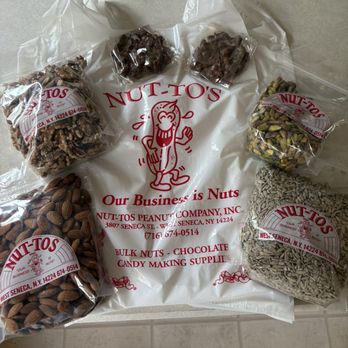 Nut Tos - Walnuts, almonds, pistachios, sunflower seeds and peanut clusters - Popcorn Shops Near Me - Buffalo, New York