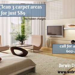 Derwin Carpet Cleaning - Steam Clean 3 carpet rooms for just $89