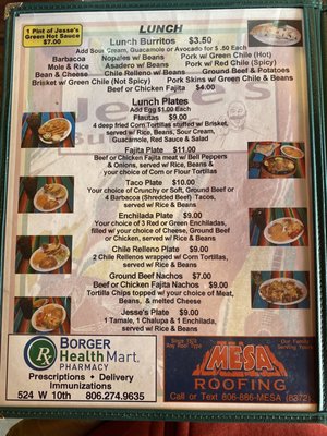 Menu photo 2 Jesse's Burritos Borger, TX