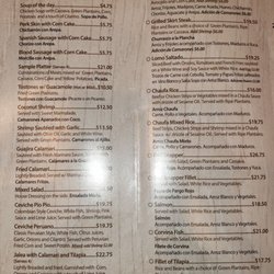 Pio Pio - Menu