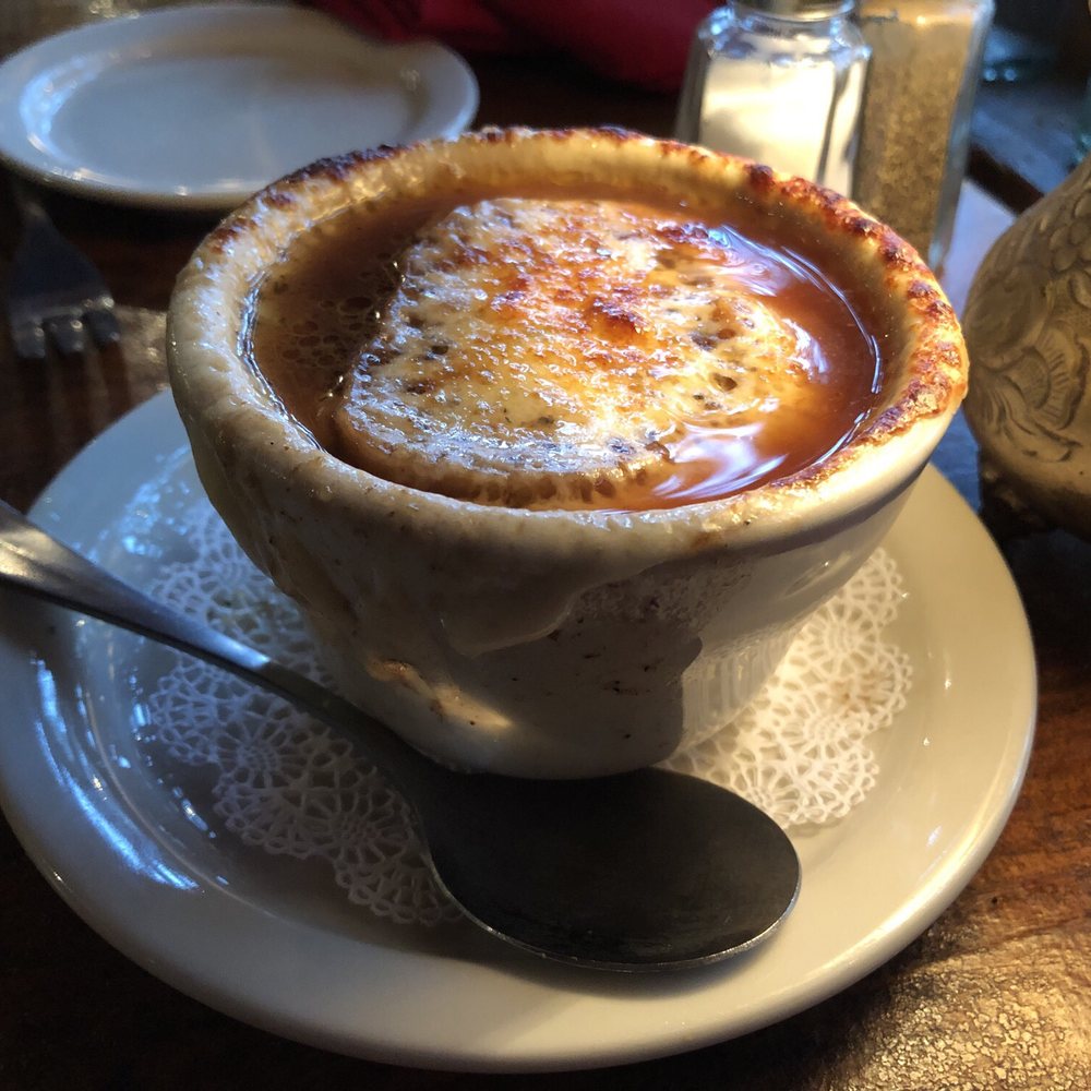 The Anvil Inn - French Onion soup bowl - Steakhouses Near Me - Fort Edward, New York