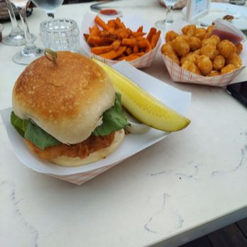 Egan & Sons - My fish sandwich with sweet potato fries - Gastropubs Near Me - Montclair, New Jersey Egan & Sons - My fish sandwich with sweet potato fries - Gastropubs Near Me - Montclair, New Jersey