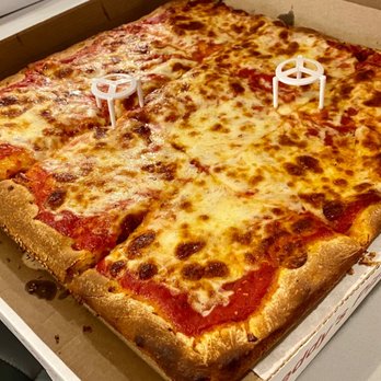 Freddy's Pizzeria - Sicilian with sesame seed crust - Pizza Near Me - Whitestone, New York