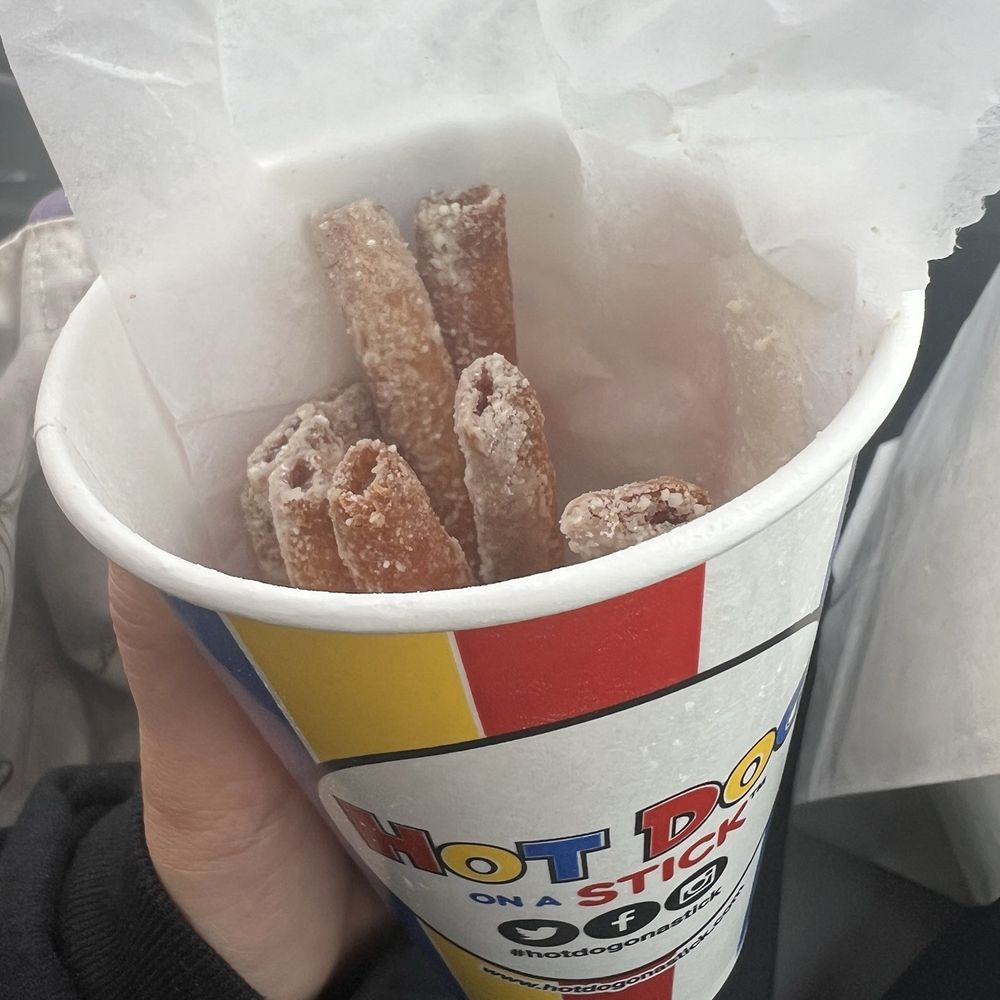 Hot Dog on a Stick - Funnel Cake Sticks tragic - Hot Dogs Near Me - Montebello, California Hot Dog on a Stick - Funnel Cake Sticks tragic - Hot Dogs Near Me - Montebello, California