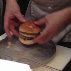Z Deli Sandwiches - Burger being prepared