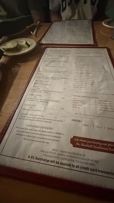 Menu photo 1 Marshall Steakhouse Holly Springs, MS Menu photo 1 Marshall Steakhouse Holly Springs, MS