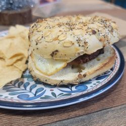 Mandala Cafe - Everything Bagel w/Sausage and Egg