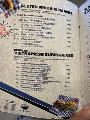 Menu photo 6 Pho City Calgary, AB