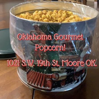 Oklahoma Gourmet Popcorn - Extra Buttery Caramel and Sea Salt Caramel mixed! Holiday Tin! - Popcorn Shops Near Me - Moore, Oklahoma Oklahoma Gourmet Popcorn - Extra Buttery Caramel and Sea Salt Caramel mixed! Holiday Tin! - Popcorn Shops Near Me - Moore, Oklahoma