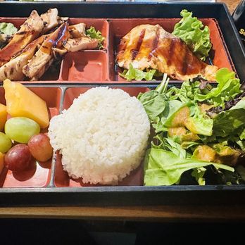 Asahi Sushi - Chicken and salmon Combination Bento - Sushi Bars Near Me - Granada Hills, California Asahi Sushi - Chicken and salmon Combination Bento - Sushi Bars Near Me - Granada Hills, California