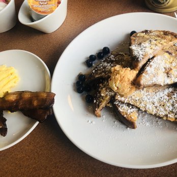 Another Broken Egg Cafe - Blueberry Bread French Toast, Scrambled Eggs, Bacon - Breakfast & Brunch Near Me - Lafayette, Louisiana Another Broken Egg Cafe - Blueberry Bread French Toast, Scrambled Eggs, Bacon - Breakfast & Brunch Near Me - Lafayette, Louisiana