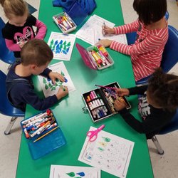 Planet Child Care Center - Working on Art Skills...