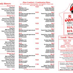 Gong Gong - Menu