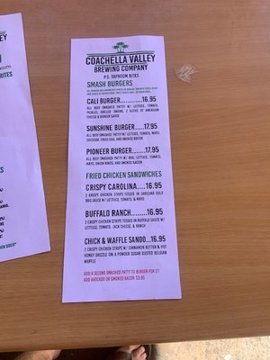 Menu photo 8 Coachella Valley Brewing Palm Springs, CA