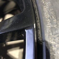 416 Tire Service - Another picture of the damage done to the wheels. There was damage like this all over my wheels. Please look at my other picture/review