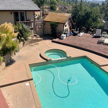 California Smartscape - Pool & Landscape Design & Build - Original pool and outer wooden deck - General Contractors Near Me - Poway, California