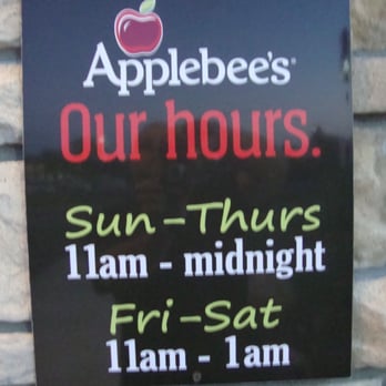 Applebee's Grill + Bar - Hours of operation, front entry. - Sports Bars Near Me - Coon Rapids, Minnesota Applebee's Grill + Bar - Hours of operation, front entry. - Sports Bars Near Me - Coon Rapids, Minnesota