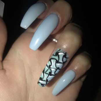 Q Nails & Spa - It's ombré light green to light blue and then a braided design!!! - Nail Salons Near Me - Henderson, Nevada Q Nails & Spa - It's ombré light green to light blue and then a braided design!!! - Nail Salons Near Me - Henderson, Nevada