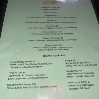 Uptown Kitchen & Bar - Drink Menu - Breakfast & Brunch Near Me - Jacksonville, Florida Uptown Kitchen & Bar - Drink Menu - Breakfast & Brunch Near Me - Jacksonville, Florida