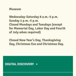 Hampson Archeological Museum State Park - Hours of operation for Hampson Archeological Museum State Park